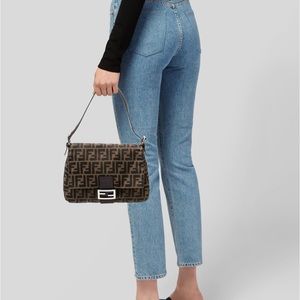 Fendi mama baguette Borda patina zucca